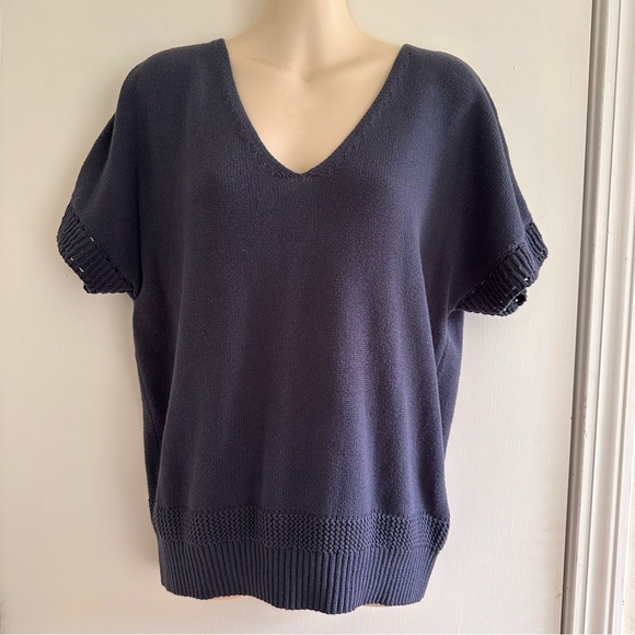 JOIE Short Sleeve Light V-Neck Sweater Top Size Small - Picture 1 of 11